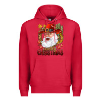 Cardinal Cowboy Christas Santa Premium Hoodie - NancyCooperArtShop