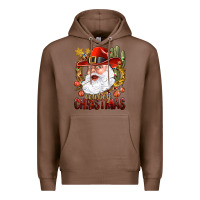 Chestnut Cowboy Christas Santa Premium Hoodie - NancyCooperArtShop