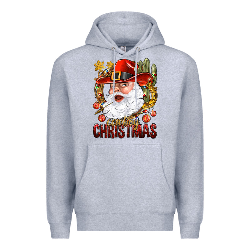 Cowboy Christas Santa Premium Hoodie by NancyCooperArtShop | Teevron