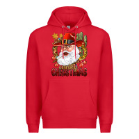 Red Cowboy Christas Santa Premium Hoodie - NancyCooperArtShop