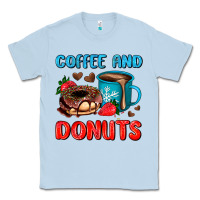 Dusty Blue coffee and donuts Classic Tee - AdoDesignShop