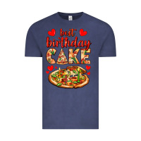 Vintage Denim best birthday cake pizza Vintage Tee - AdoDesignShop
