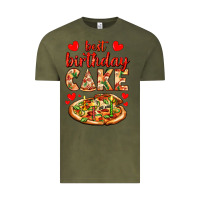 Vintage Olive best birthday cake pizza Vintage Tee - AdoDesignShop
