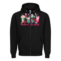 Black ma medical assistant coffee cups Zipper Hoodie - MaliasSmallBusiness