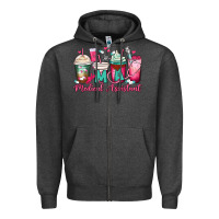 Charcoal Heather ma medical assistant coffee cups Zipper Hoodie - MaliasSmallBusiness