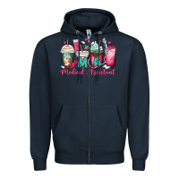 Navy ma medical assistant coffee cups Zipper Hoodie - MaliasSmallBusiness
