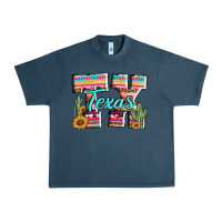 Midnight Navy texas tx aztec cactus leopard Urban Heavy Tee - AdoDesignShop