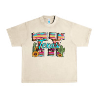 Sandshell texas tx aztec cactus leopard Urban Heavy Tee - AdoDesignShop