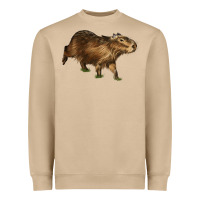 Mushroom Capybara Heavyweight Sweatshirt - LillyAllenDesigns