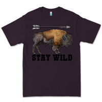 Plum stay wild bison Premium Tee - RanaPortraitStore
