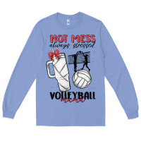 Colony Blue hot mess always stressed volleyball mama Long Sleeve Tee - MaliasSmallBusiness