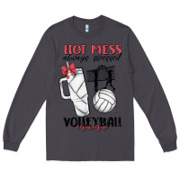 Smoke hot mess always stressed volleyball mama Long Sleeve Tee - MaliasSmallBusiness