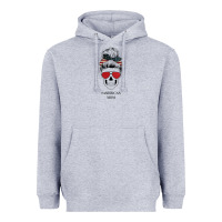 Heather Grey Glitter American Flag Patterned American Mom Skull Heavyweight Hoodie - Bettercallsaul