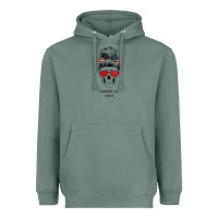 Sage Glitter American Flag Patterned American Mom Skull Heavyweight Hoodie - Bettercallsaul