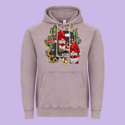 Farm Truck,noel Gnome Vintage Hoodie Designed By Jahusdesignshop