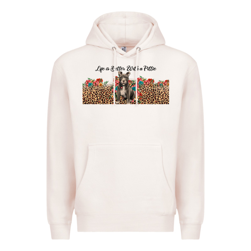 Life Is Better With A Pittie Premium Hoodie by JahusDesignShop | Teevron