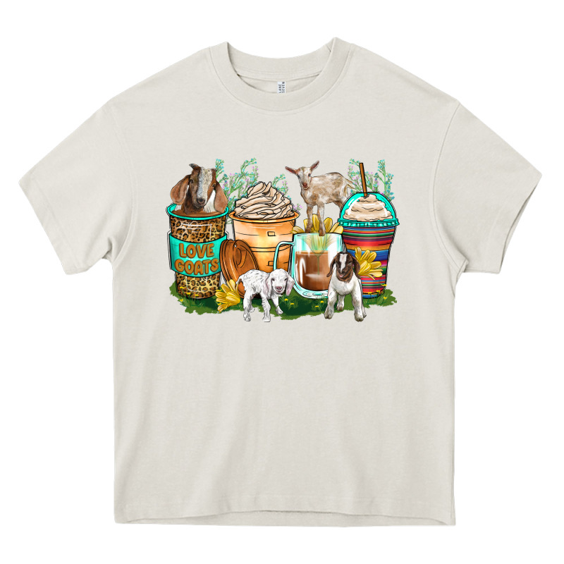 Goats Coffee Cups Heavy Core Tee by Zillion Design Studio | Teevron
