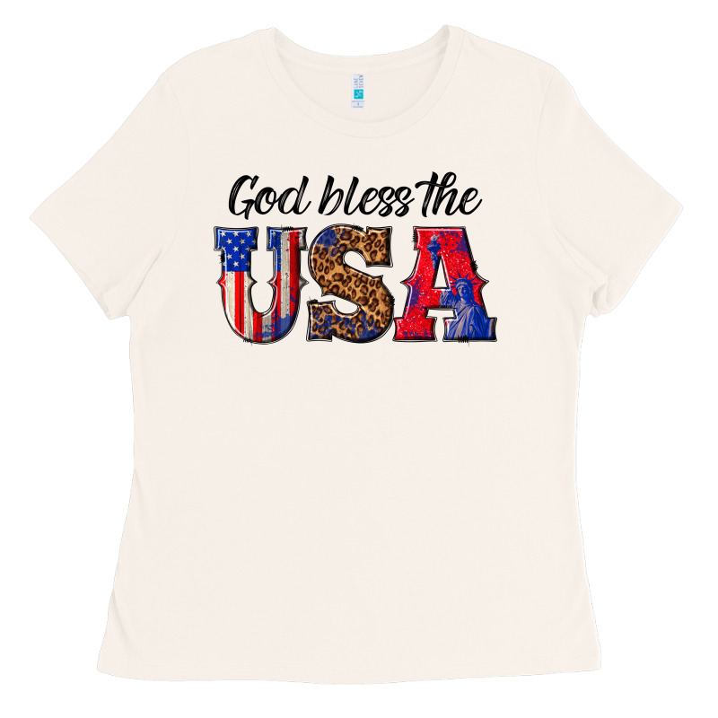 God Bless The Usa Ladies Tee by texasbilliewilder | Teevron