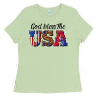 Matcha god bless the usa Ladies Tee - texasbilliewilder