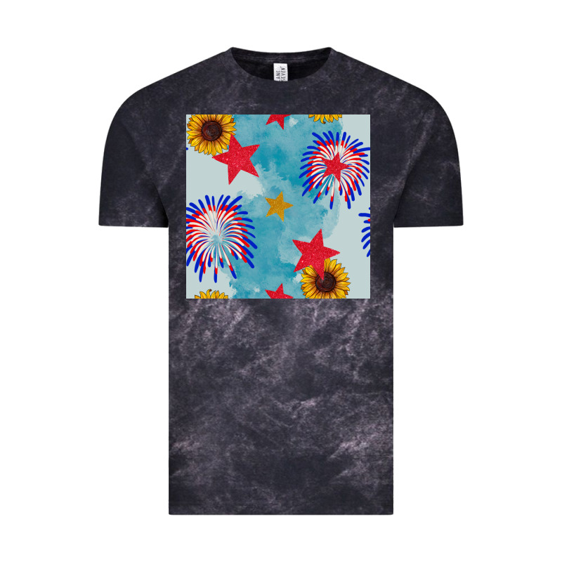 Patriotic Fireworks And Sunflower Vintage Tee by BundleAndBundleShop | Teevron