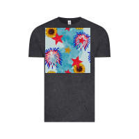 Vintage Black patriotic fireworks and sunflower Vintage Tee - BundleAndBundleShop