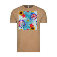 Vintage Coffee patriotic fireworks and sunflower Vintage Tee - BundleAndBundleShop