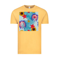 Vintage Mustard patriotic fireworks and sunflower Vintage Tee - BundleAndBundleShop