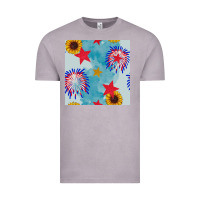 Vintage Zinc patriotic fireworks and sunflower Vintage Tee - BundleAndBundleShop