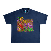 Navy mardi gras vibes crawfish mask and fleur de lis Urban Heavy Tee - Artiststas