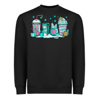 Black winter Christmas tree cakes coffee Heavyweight Sweatshirt - Jasminsmagicworld