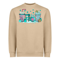 Mushroom winter Christmas tree cakes coffee Heavyweight Sweatshirt - Jasminsmagicworld