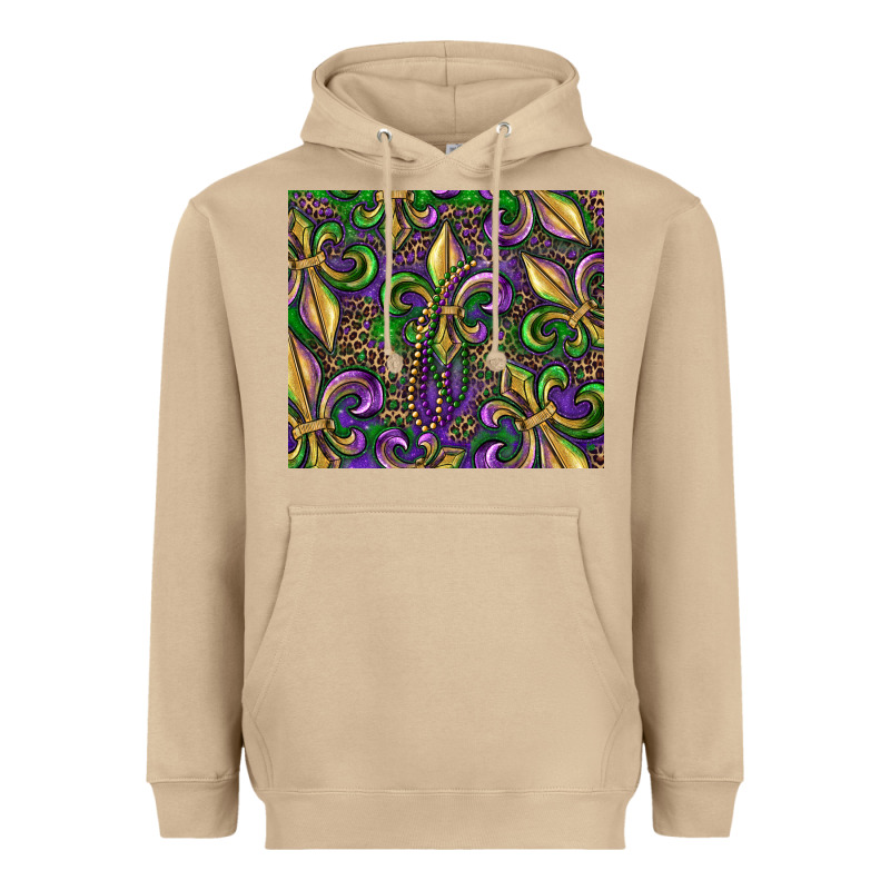 Mardi Gras Fleur De Lis Heavyweight Hoodie by RanaPortraitStore | Teevron