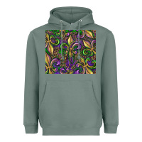 Sage mardi gras fleur de lis Heavyweight Hoodie - RanaPortraitStore