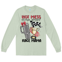 Matcha hot mess always stressed race mama Long Sleeve Tee - MaliasSmallBusiness
