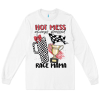 White hot mess always stressed race mama Long Sleeve Tee - MaliasSmallBusiness