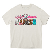 Cream wife mom nurse Heavy Core Tee - texasbilliewilder