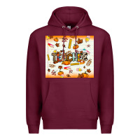 Burgundy teacher fall Premium Hoodie - NancyCooperArtShop