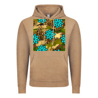 Vintage Coffee camouflage leopard gemstone seamless pattern Vintage Hoodie - BundleAndBundleShop
