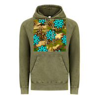 Vintage Olive camouflage leopard gemstone seamless pattern Vintage Hoodie - BundleAndBundleShop