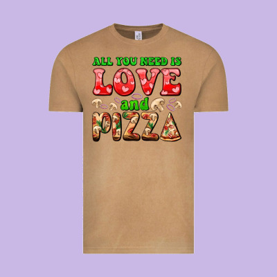 All You Need Is Love And Pizza Vintage Tee Designed By Adodesignshop