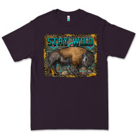 Plum stay wild aztec bison Premium Tee - RanaPortraitStore