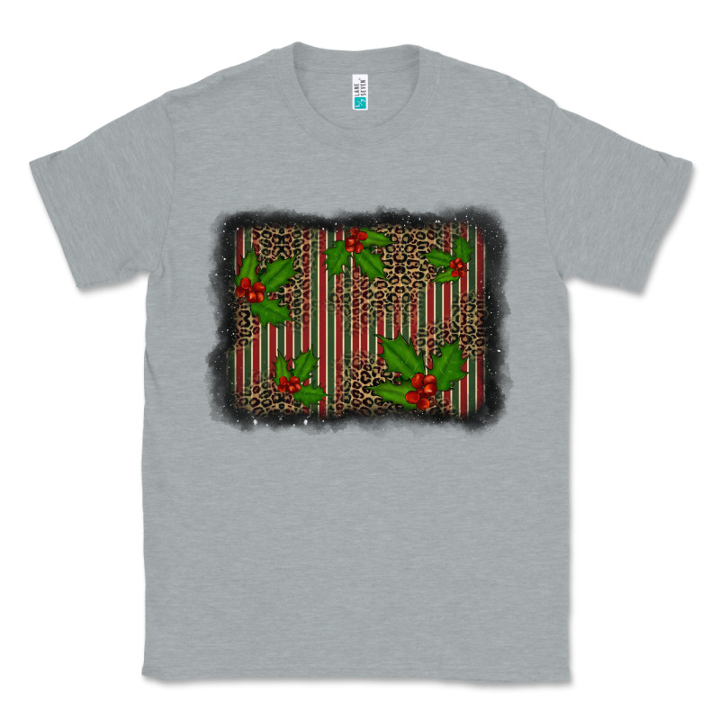 Christmas Plaid Leopard Mistletoe Background Classic Tee by BarkalooDesign | Teevron