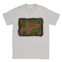 Moon Dust christmas plaid leopard mistletoe background Classic Tee - BarkalooDesign