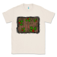 Natural christmas plaid leopard mistletoe background Classic Tee - BarkalooDesign