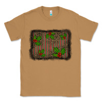 Toasted Coconut christmas plaid leopard mistletoe background Classic Tee - BarkalooDesign