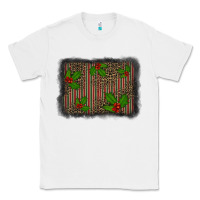 White christmas plaid leopard mistletoe background Classic Tee - BarkalooDesign