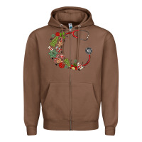 Chestnut custom name christmas stethoscope Zipper Hoodie - MaliasSmallBusiness