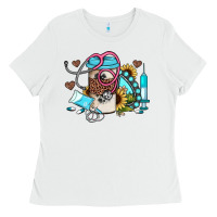 White western sunflower gemstone nurse Ladies Tee - JahusDesignShop