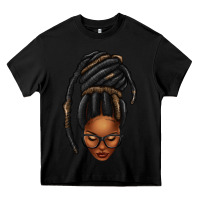 Black afro woman faux jumbo locs Heavy Core Tee - texasbilliewilder