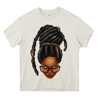 Cream afro woman faux jumbo locs Heavy Core Tee - texasbilliewilder